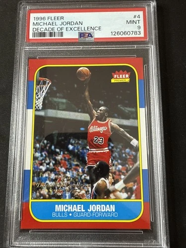 1996 Fleer Decade Of Excellence #4 Michael Jordan Decade Of Excellence PSA 9