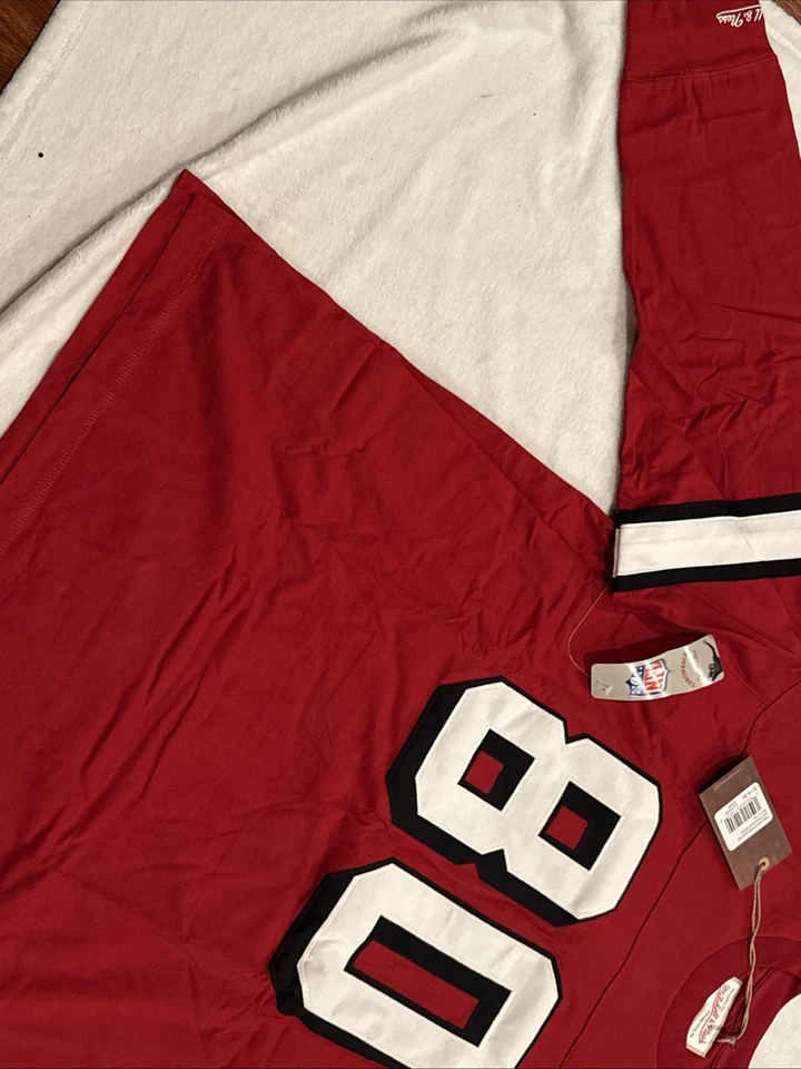 Camiseta deportiva Mitchell & Ness para hombre Jerry Rice 49ers retro manga larga tejida XL NFL Foto 2 de 4