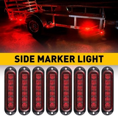 Red Super Bright LED Side Marker Light Clearance Light Brake Signal Lamps New