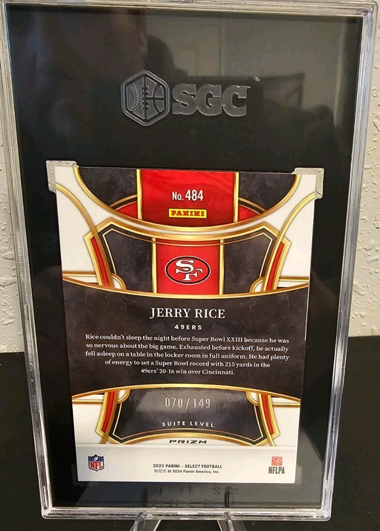 2023 Panini Select - Suite Level Jerry Rice #484 Tri-Color Prizm