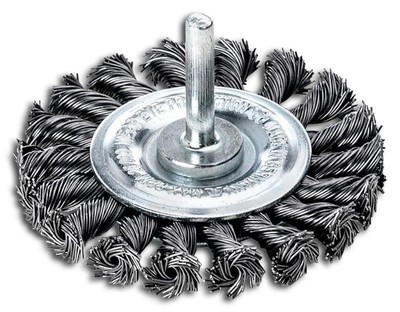 LESSMANN Zopfrundbürste 6mm Schaft rechts gezopft 75x12mm 18Z