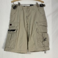 VTG JNCO Cargo Shorts Boys 16 Khaki Tan Baggy Skater Y2K Jorts Style B1399CC