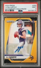 2024 PANINI PRIZM AUTO-GOLD PRIZM #400 JJ MCCARTHY 3/10 PSA 9