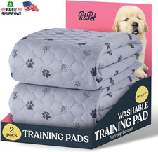 Super Absorbent Washable Pee Pads for Dogs - 2-Pack Superior Reusable Puppy Pads
