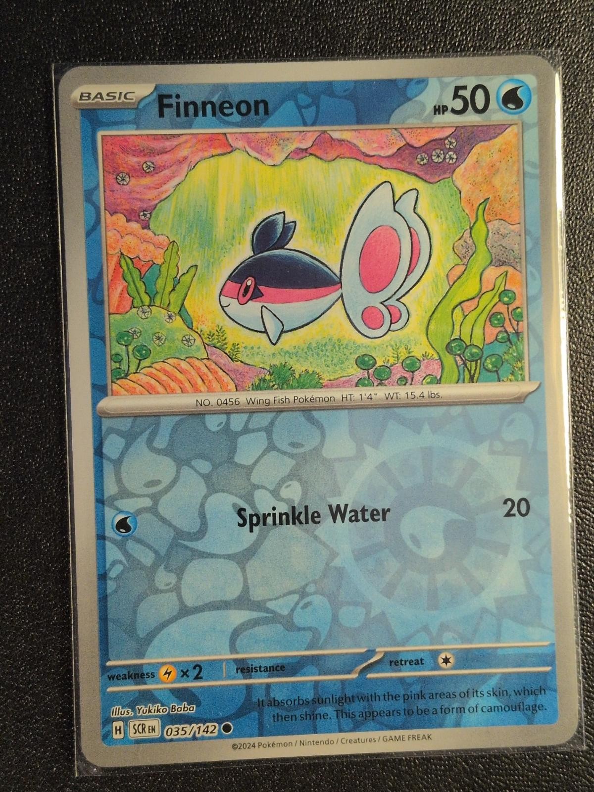 Pokemon Finneon 35/142 Stellar Crown YUKIKO BABA Reverse Holo