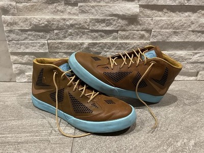 Size 10 Nike LeBron X NSW Lifestyle NRG Hazelnut Pale Blue Gold High Top 2013