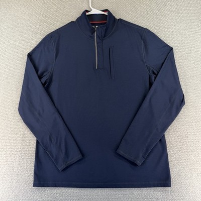 Fourlaps Running Pullover 1/4 Zip Shirt Mens Large Blue Re-Up Performance Gym