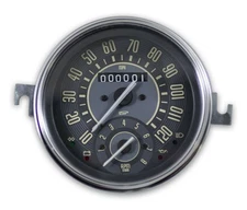 VW BUG BUS GHIA ISP 120 MPH SPEEDOMETER w/COMBO 8K TACHOMETER BEIGE NUMERICALS