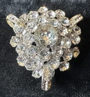 ✨Vintage Signed Eisenberg Rhinestone Silver Tone Brooch✨