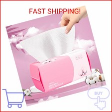 Disposable Face Towel 100 Count for Washing Soft Cotton Dry Wipes Facial Cloths