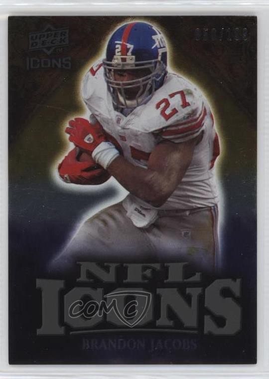 2009 Upper Deck Icons NFL Icons Silver /199 Brandon Jacobs #IC-BA 7m3