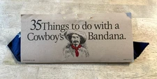 VTG 80s NWT NOS Deadstock Banda Co Blue Bandanna w/35 Things Advertisement