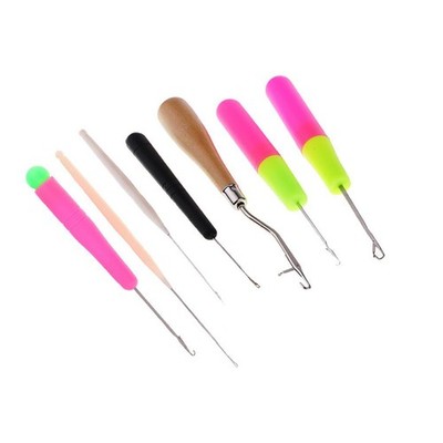 7pcs Latch Hook Häkelnadeln für Haar / Micro Braid Dread Lock Pflege