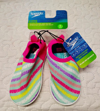 Speedo Kids Girls Water Shoes Splash Sun Bootie Size S 5-6 Multi NWT