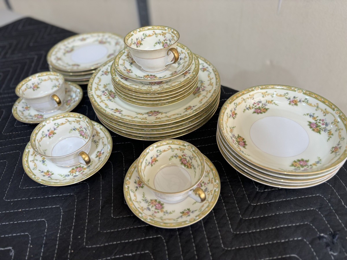 Noritake Arlene China Set 28 Pieces Cups, Plates And Bowls | eBay