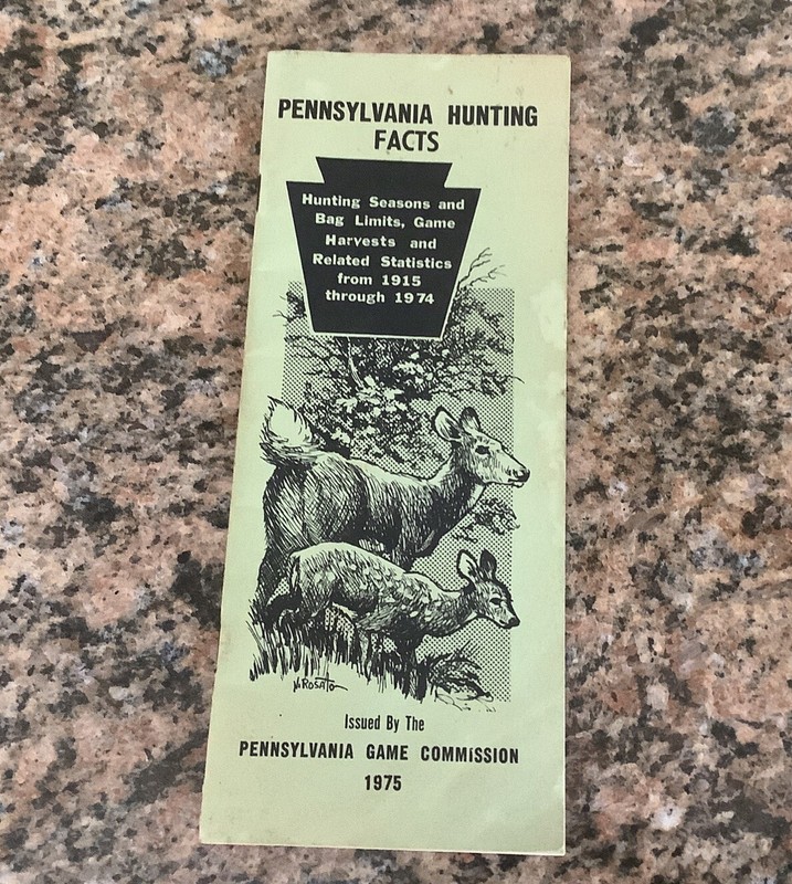 Pennsylvania Game Commission: 1975 Hunting Facts & Historical Stats Booklet