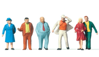 Preiser 14124 Passanten 6 Figuren H0 1:87 Neu
