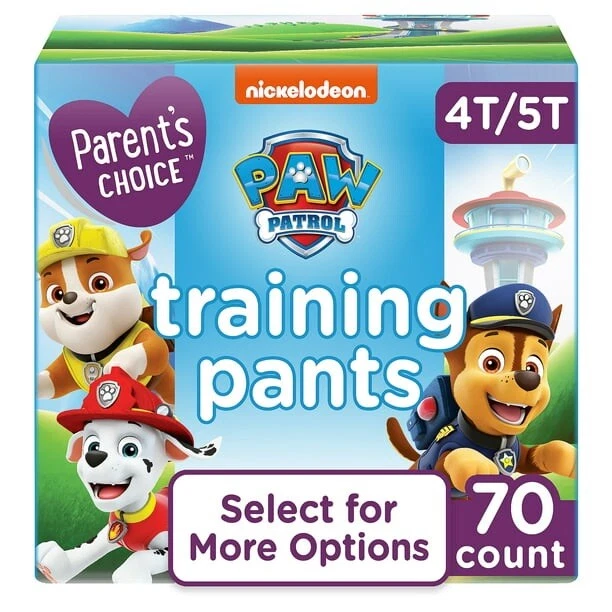 Parent's Choice Training Pants for Boys, Paw Patrol - Size 4T-5T (70 CT)