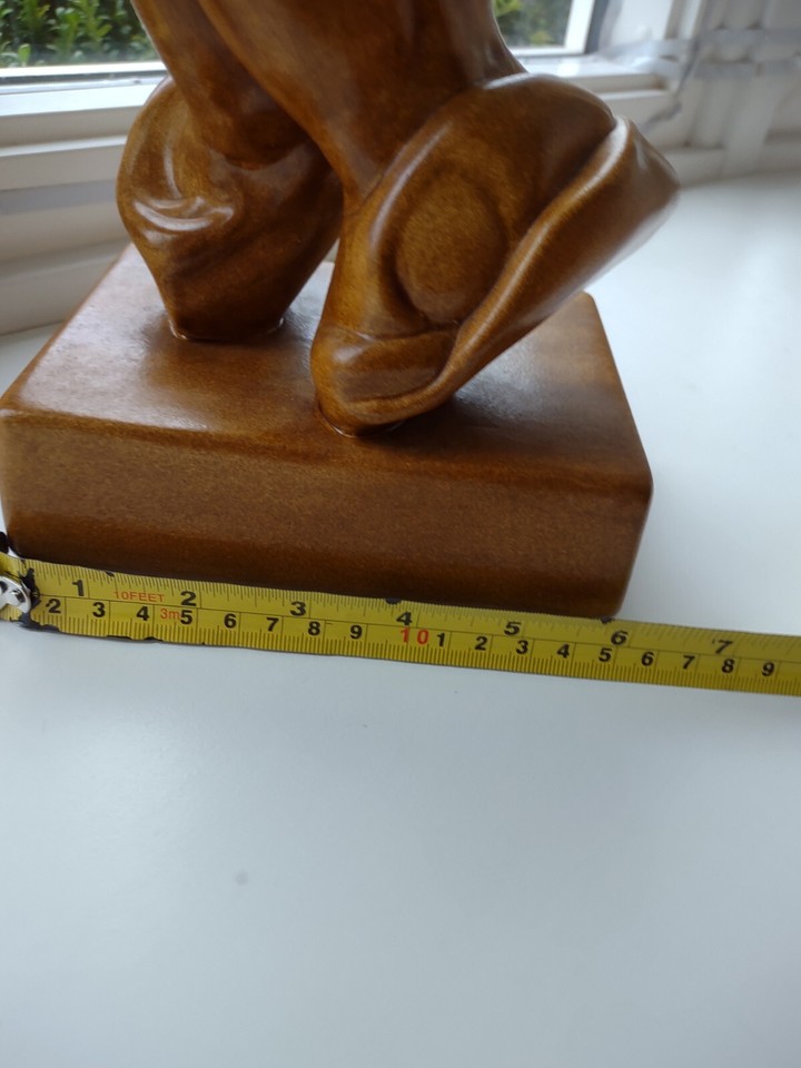 Vintage Praying Hands Statue Painted Ceramic Mold Religious Sculpture