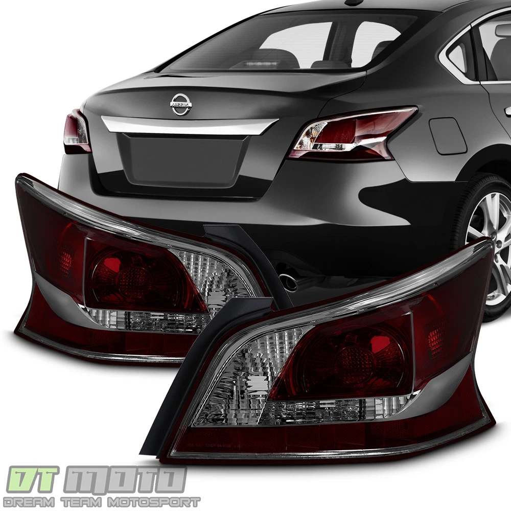NEW Smoke Lens Tail Lights Brake Lamps For 2013 2015 Altima 4Dr
