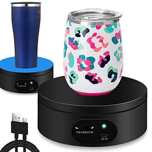 Turntable Display Stand , 4.72Inch 360 Degree Motorized Rotating Display 