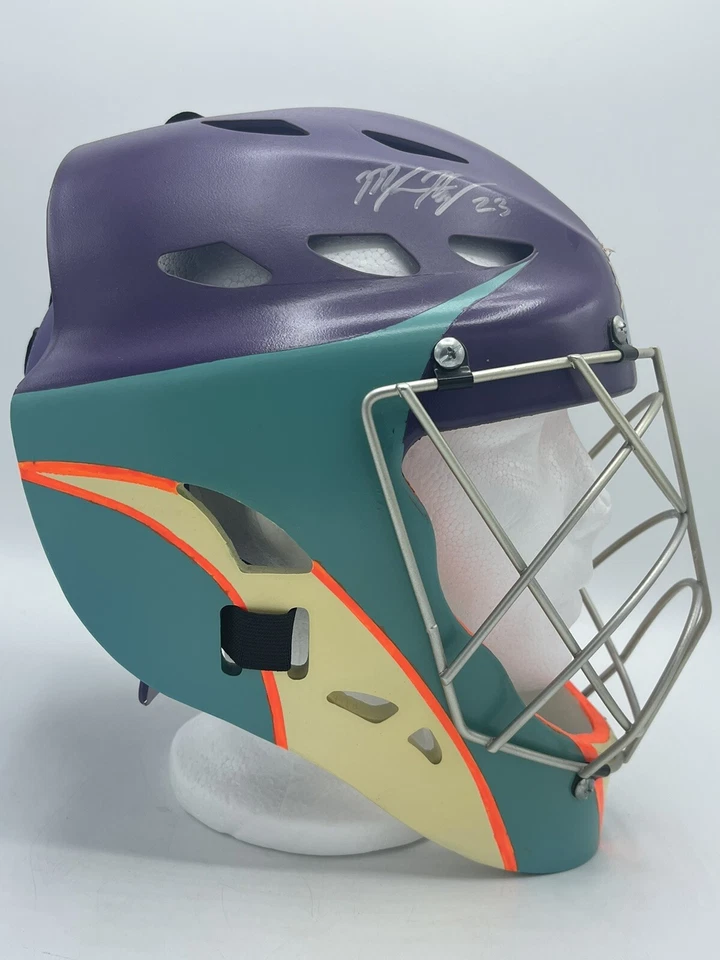 Orlando Solar Bears Goalie Mask Replica With Custom Hand Painted Design , Signed - Image 4 of 4