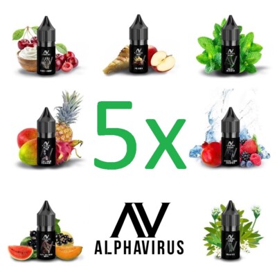 5 x Alphavirus Aroma je 10ml Premium Flavour Konzentrat für E-Zigaretten Liquid