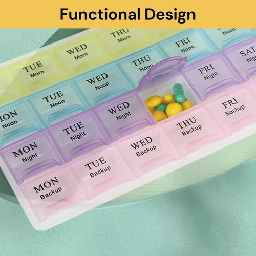Day Weekly Pill Box Medicine Tablet Organizer Dispenser Container Large Case Box - Picture 7 of 11