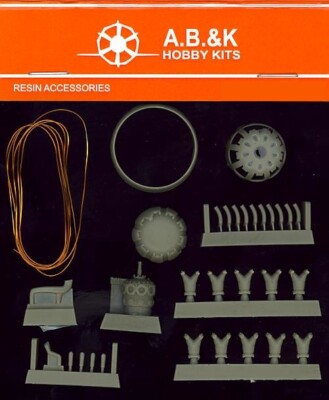A.B.&K Models 1/48 NAKAJIMA KOTOBUKI Ha-1 ENGINE WITH EXHAUST TYPE 2 Resin Set