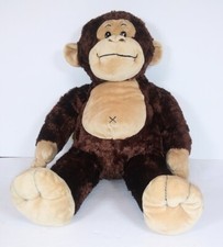Build A Bear Monkey Chimp Brown Plush Stuffed Animal 17"