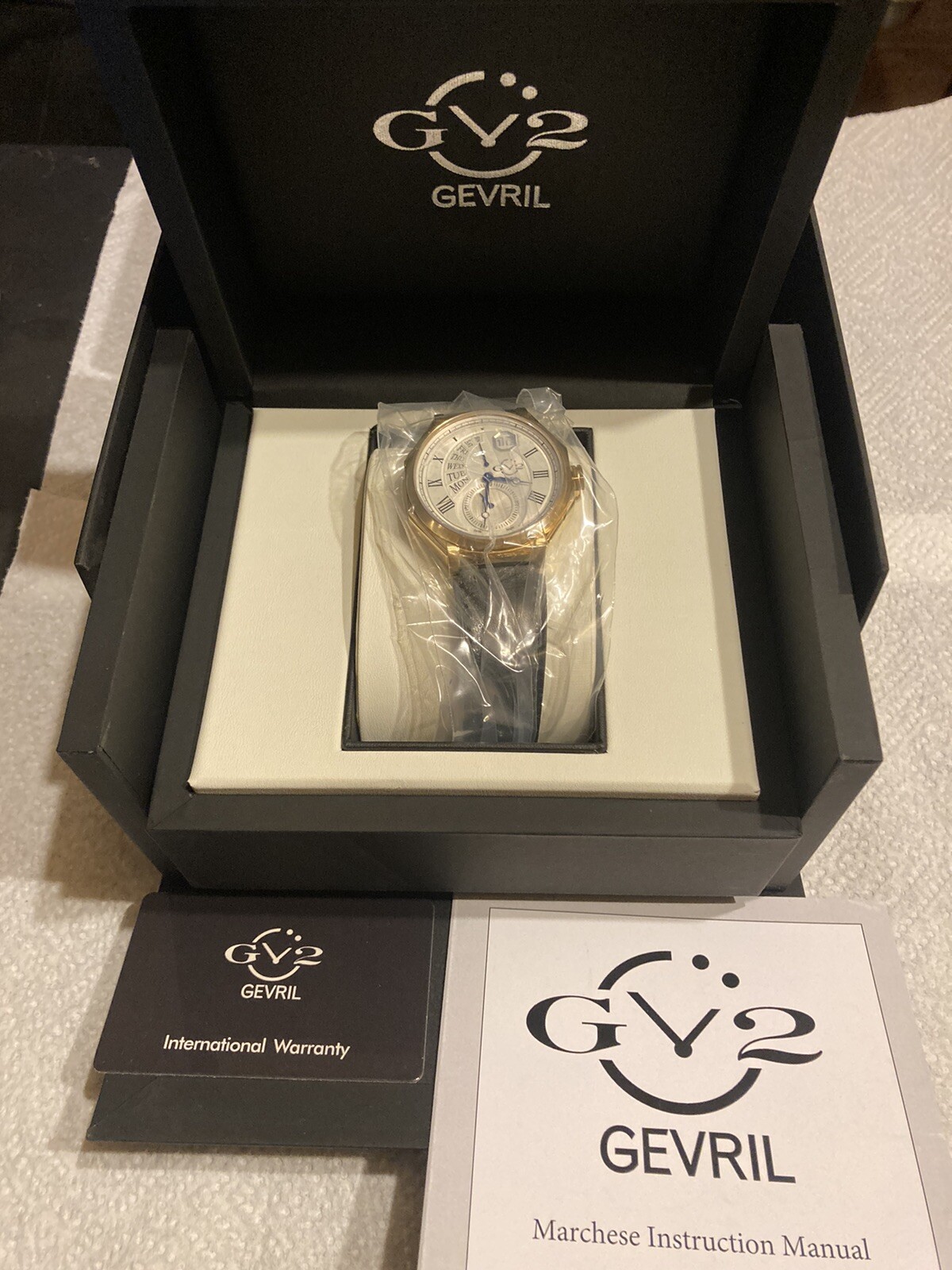 Gevril Marchese GV2 Luxury Watch Leather Strap Green Band eBay