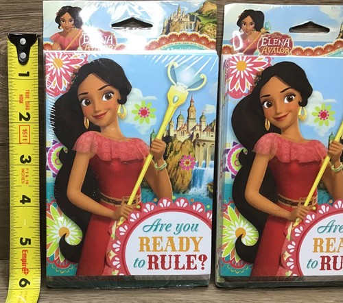 Lot of 2 Elena Of Avalor Birthday Party 8 Invitations and 8 Thank You Post Cards - Picture 2 of 5