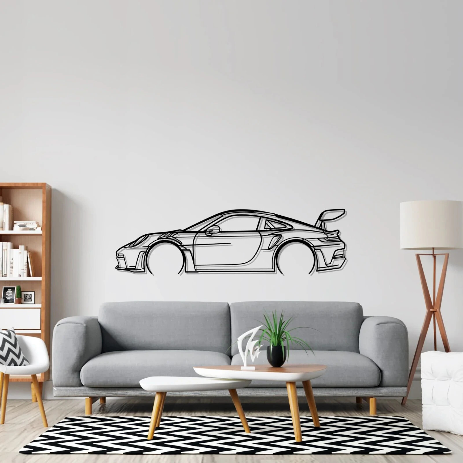 911 GT3 RS model 992 Detailed Acrylic Silhouette Wall Art ( Made In USA )