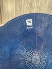 La Mediterranea Plates Large Blue set 4 13" round recycled glass Spain vintage — photo 9