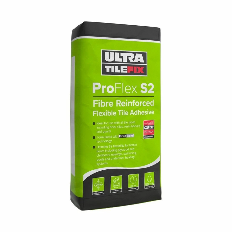 ULTRA ProFlex S2 - Fibre Reinforced Flexible Tile Adhesive - Grey