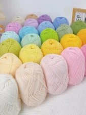 NEW  Multi colors Milk Cotton Skeins Hand Knitting Wool Baby Crochet Chunky Yarn