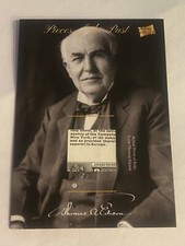 2018 The Bar Pieces of The Past Thomas Edison Stock Bond Relic