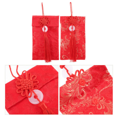  2 Stck. Neujahrsgeschenk Chinesisch Hongbao Bargeld Traditionell Rot Paket Umschläge Stil - Bild 1 von 12