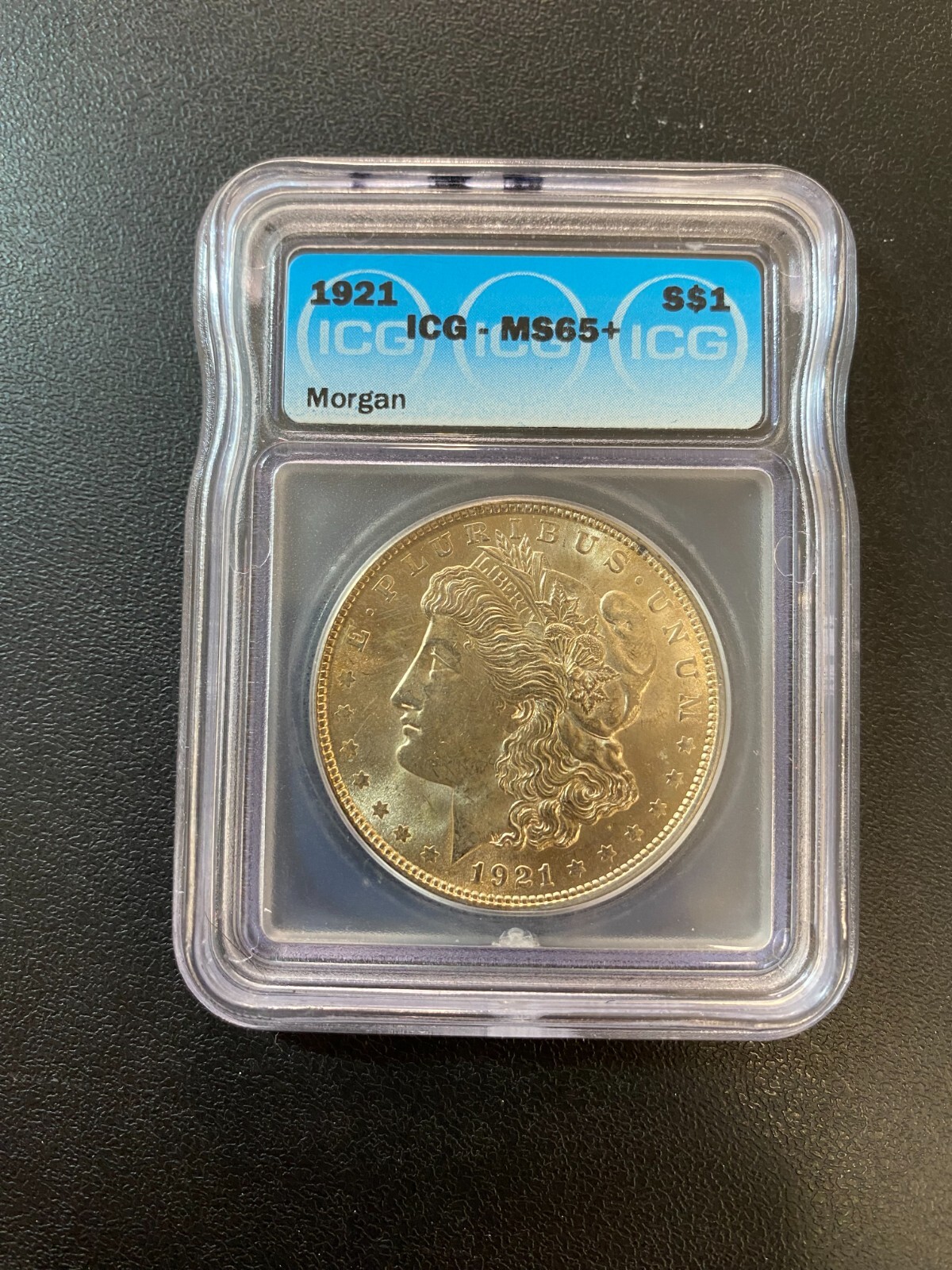 1921 P MORGAN DOLLAR ICG MS 65 UNCIRCULATED HIGH GRADE CERTIFIED 1921-p-morgan-dollar-icg-ms-65-uncirculated-high-grade-certified