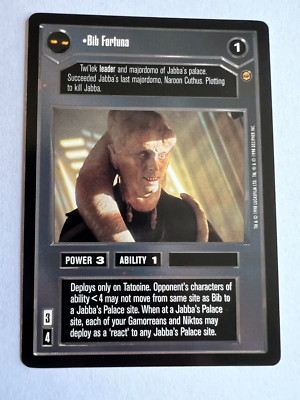 Bib Fortuna Jabba's Palace Star Wars Decipher CCG SWCCG Rare