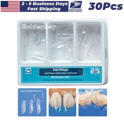 30Pcs Dental Clear Matrix Front Teeth Anterior Matrices BT Fits Bioclear TOP BM