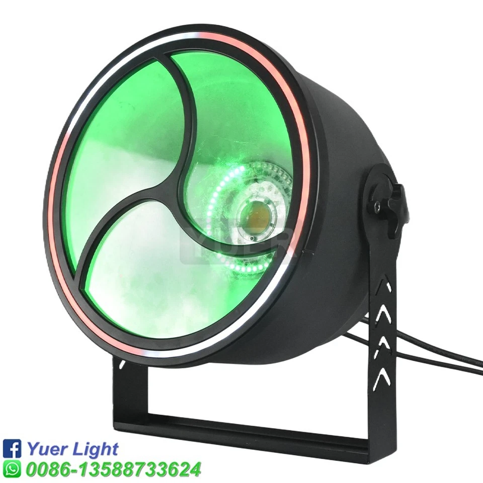 200W COB Amber 2RGB Rings Wash/Strobe DJ Disco Stage Lighting - Image 3 of 4