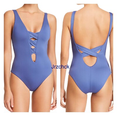 NWT Soluna Swim Cami Cut-Outs One Piece Swimsuit Bathing Suit SZ L