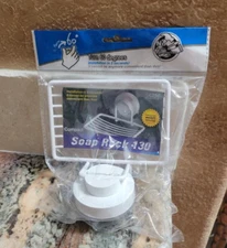 Compact Suction Cup Soap and Sponge Holder -  Shower Walls and Sinks NEW