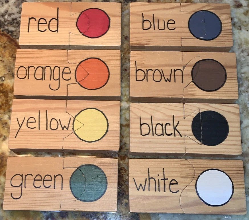 Matching Color And Caterpillar Number Handmade Wooden Puzzles - Image 2 of 4