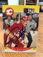 1990-91 PRO SET #426 RIC NATTRESS SIGNED AUTOGRAPHED CARD B