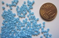 Perlas rocalla 2,5 mm azul turquesa 1000 UNIDADES ó 16 g semilla cristal opaco