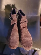 BROWN Fringe Ankle Boot Moccasin Sz 10M Comfort Brand