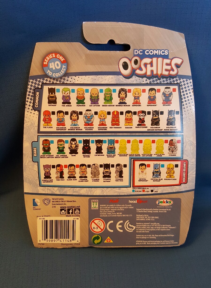 DC Comics Ooshies Pencil Toppers 4-PACK Wonder Woman GITD Green Arrow Clark Kent