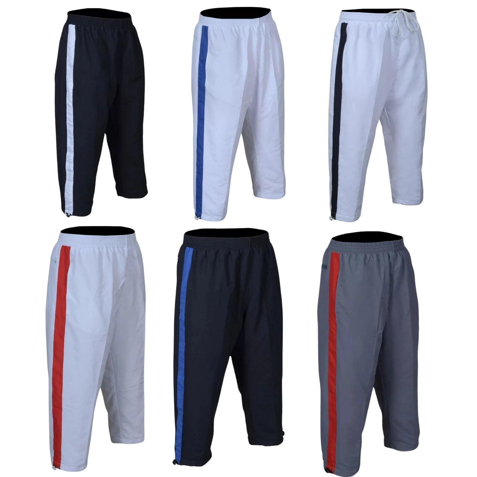 Mens 3/4 shorts trousers mesh lining bottoms One Stripe Sweat Pants Jogger gym